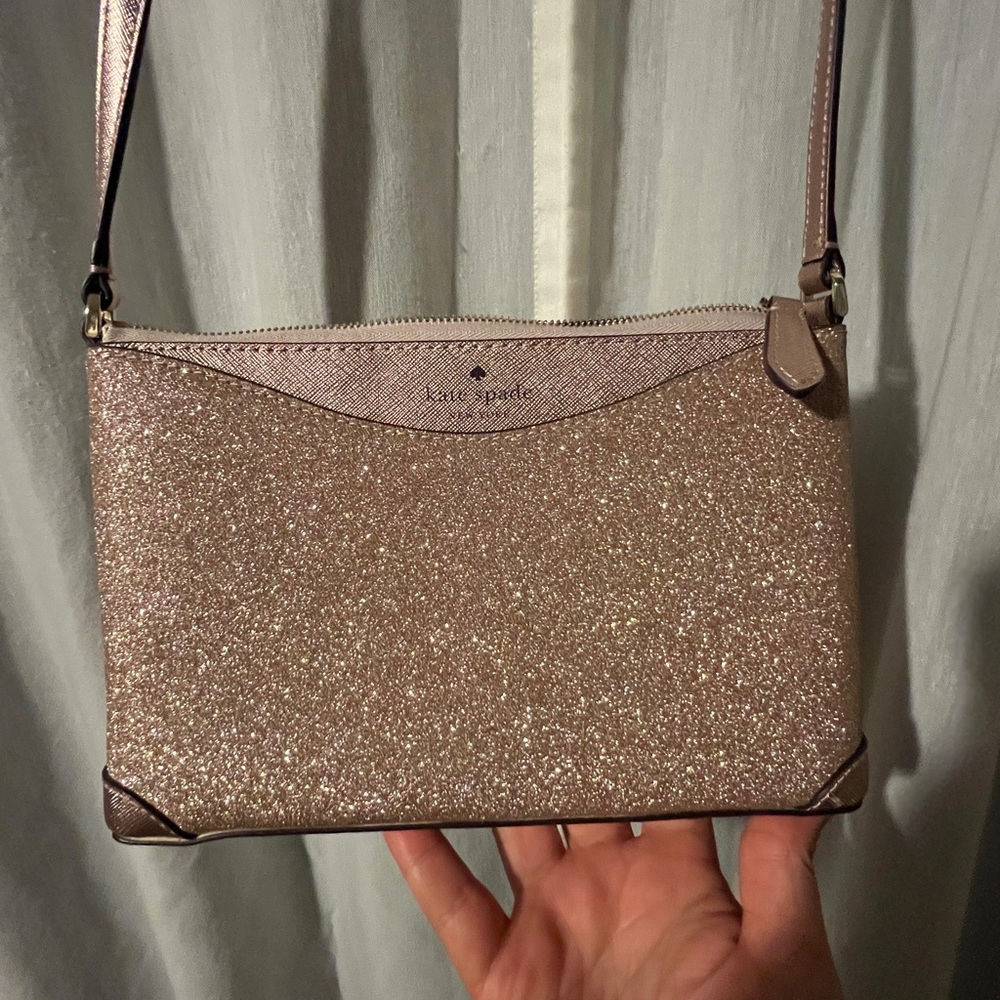 Kate Spade Sparkling Crossbody Bag - Gold and Brown